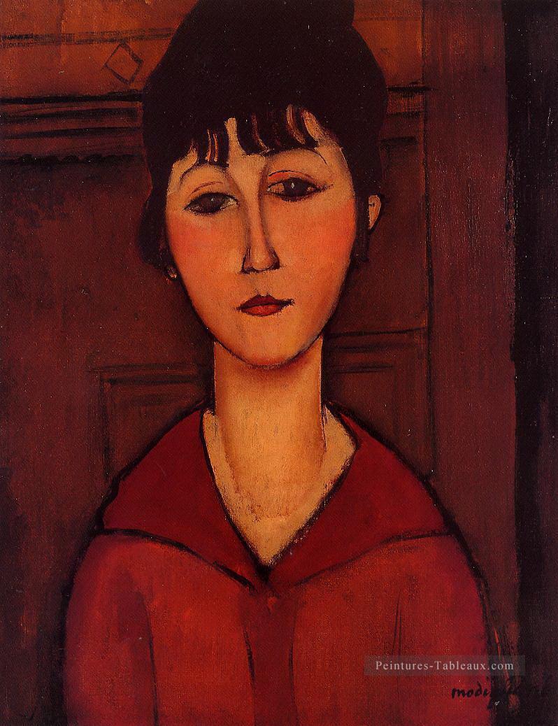 la tête d’une jeune fille 1916 Amedeo Modigliani Peintures à l'huile